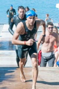 Grigoris Skoularikis triathlon 2012 swim exit