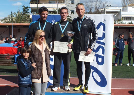 Grigoris Skoularikis running podium