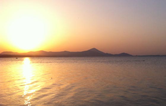 Grigoris Skoularikis sunset open water swim